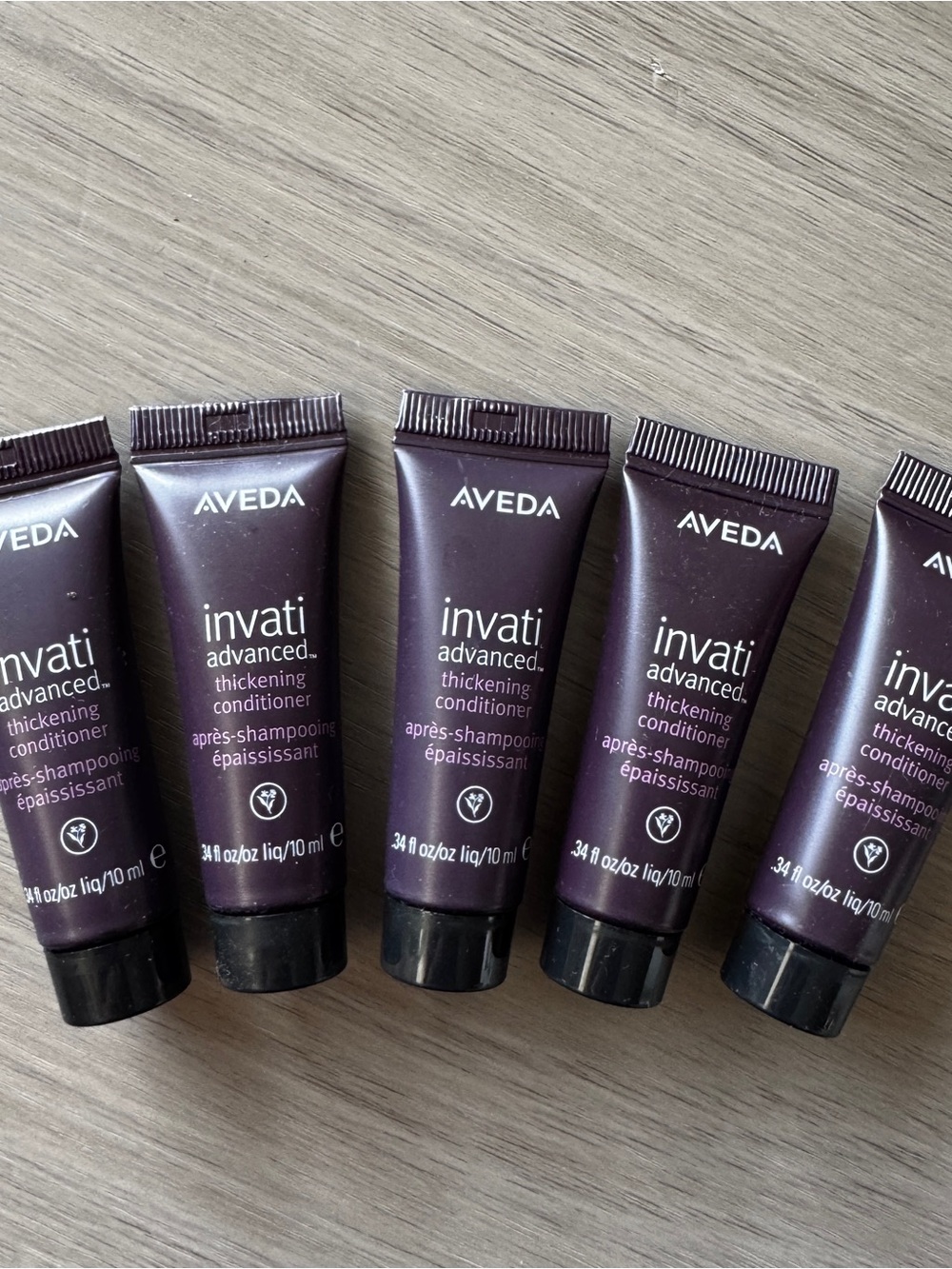 Lot of 5 Aveda Invati Advanced Thickening Conditioner Travel Size 10ml Each